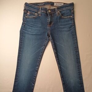 AG Adriano Goldschmied Denim Jeans Size 25/2 Low Rise Skinny Ankle Medium Wash
